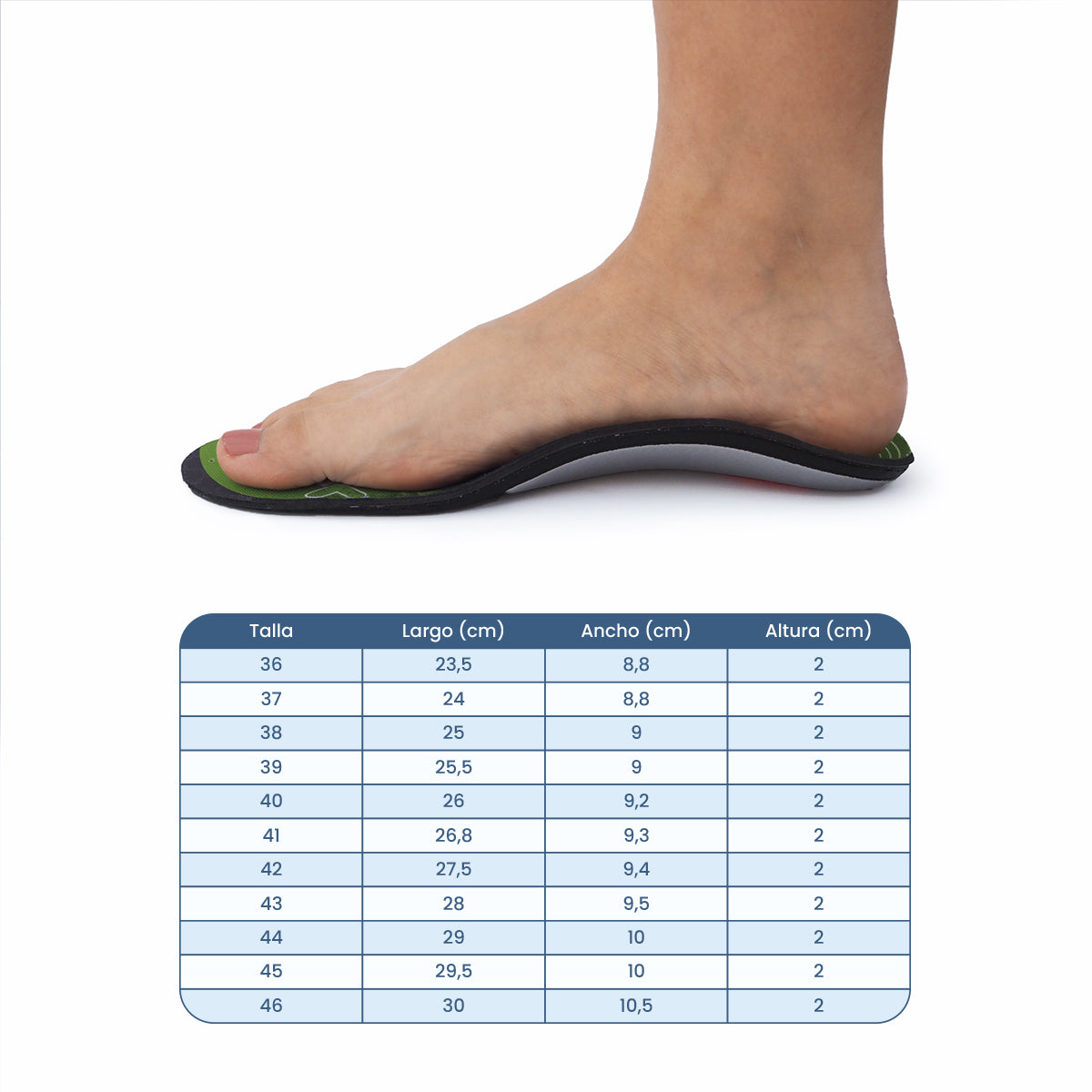 PLANTILLAS FLEXOR PRO TRAIL RUNNING PARA PIE SUPINADOR