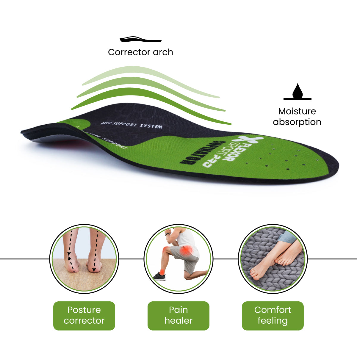 PLANTILLAS FLEXOR PRO TRAIL RUNNING PARA PIE SUPINADOR