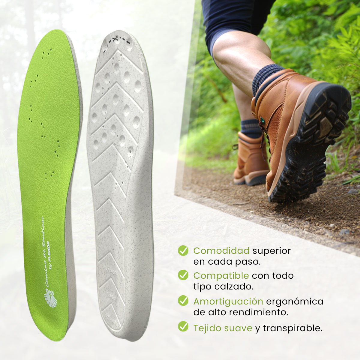 Plantilla de Látex ECO Confort "Camino de Santiago"