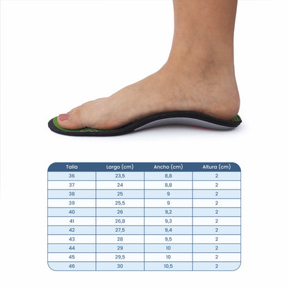 PLANTILLAS FLEXOR PRO TRAIL RUNNING PARA PIE SUPINADOR