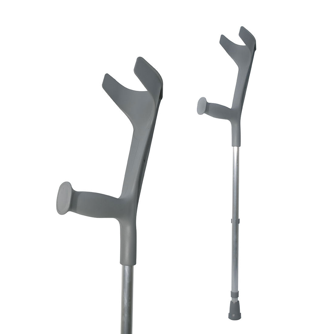 Muleta Bastón Inglés de Aluminio (x1 ud) | Altura Ajustable | Resiste 125 kg | Empuñadura Ergonómica | Diseño Moderno | Color Gris