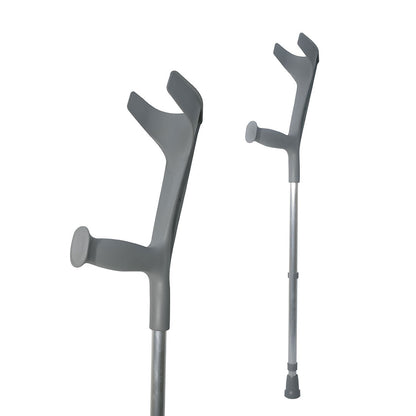 Muleta Bastón Inglés de Aluminio (x1 ud) | Altura Ajustable | Resiste 125 kg | Empuñadura Ergonómica | Diseño Moderno | Color Gris