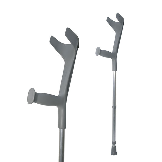 Muleta Bastón Inglés de Aluminio (x1 ud) | Altura Ajustable | Resiste 125 kg | Empuñadura Ergonómica | Diseño Moderno | Color Gris