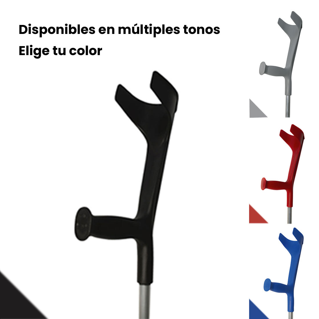 Muleta Bastón Inglés de Aluminio (x1 ud) | Altura Ajustable | Resiste 125 kg | Empuñadura Ergonómica | Diseño Moderno