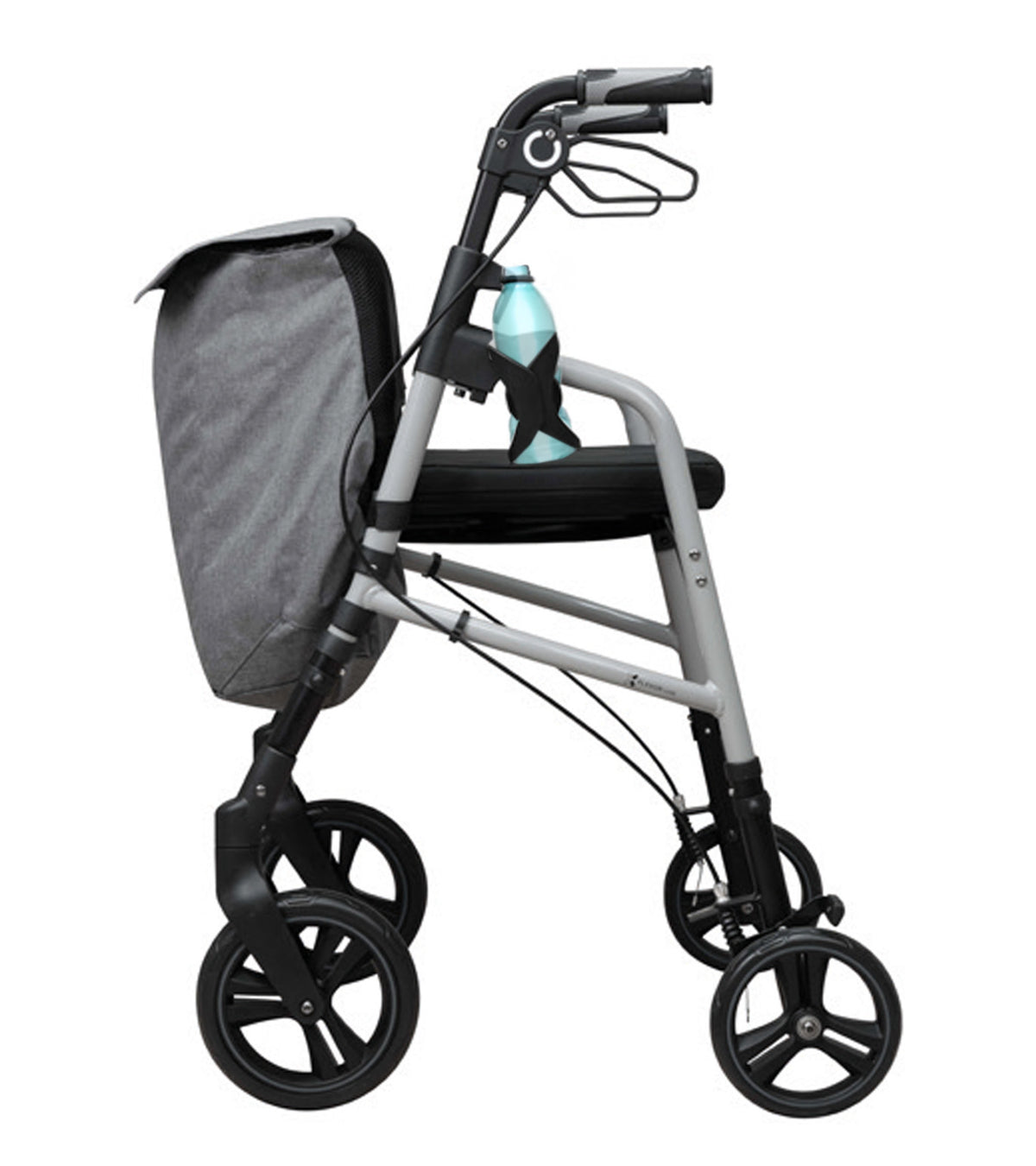 Andador para Adultos con Asiento y Bolsa – Plegable y Ajustable - Gris
