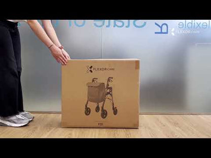 Andador para Adultos con Asiento y Bolsa – Plegable y Ajustable - Gris